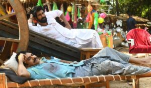 pawan and rana photo fron bheemla nayak sets goes viral on media