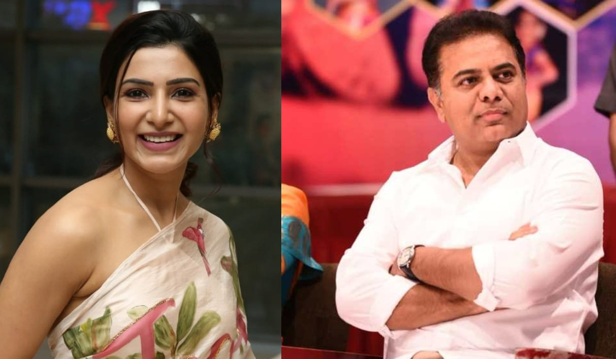 actress samantha responds to minister ktr tweet