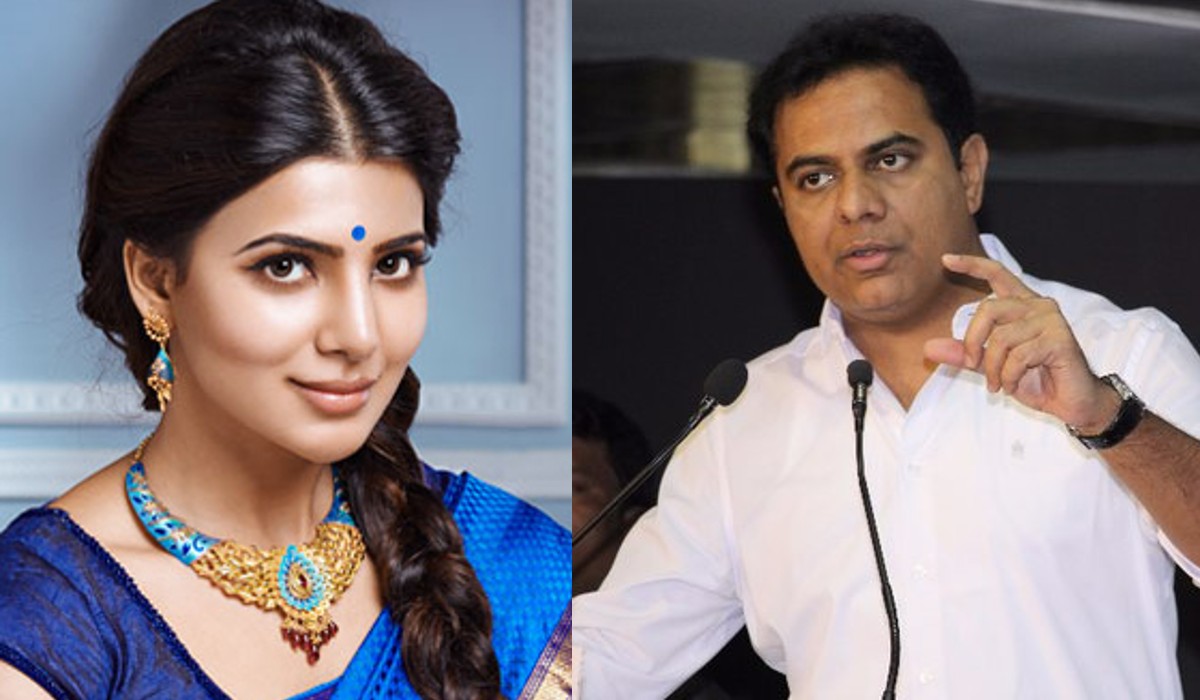 samantha reacted to minister ktr post on instagram