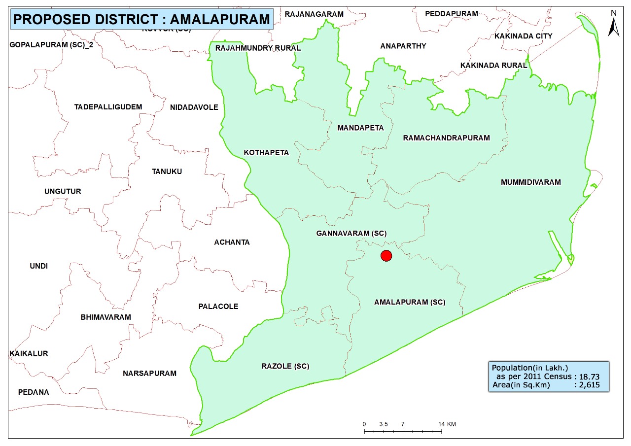 Amalapuram District Map