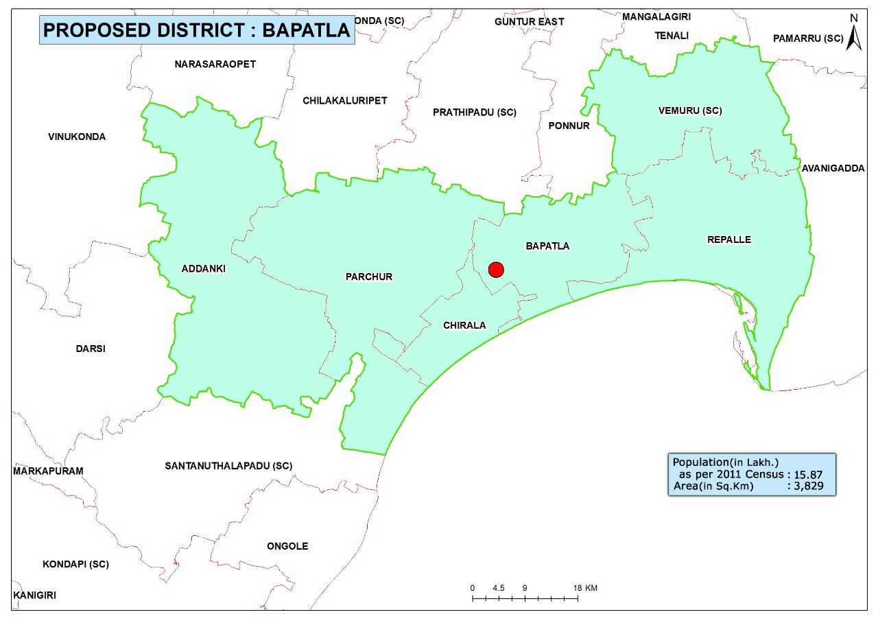 Bapatla District Map