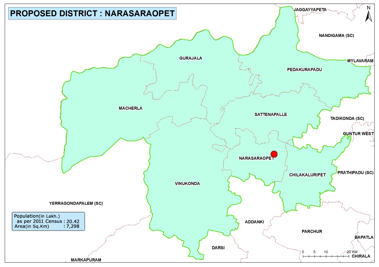 Narasaraopet District Map