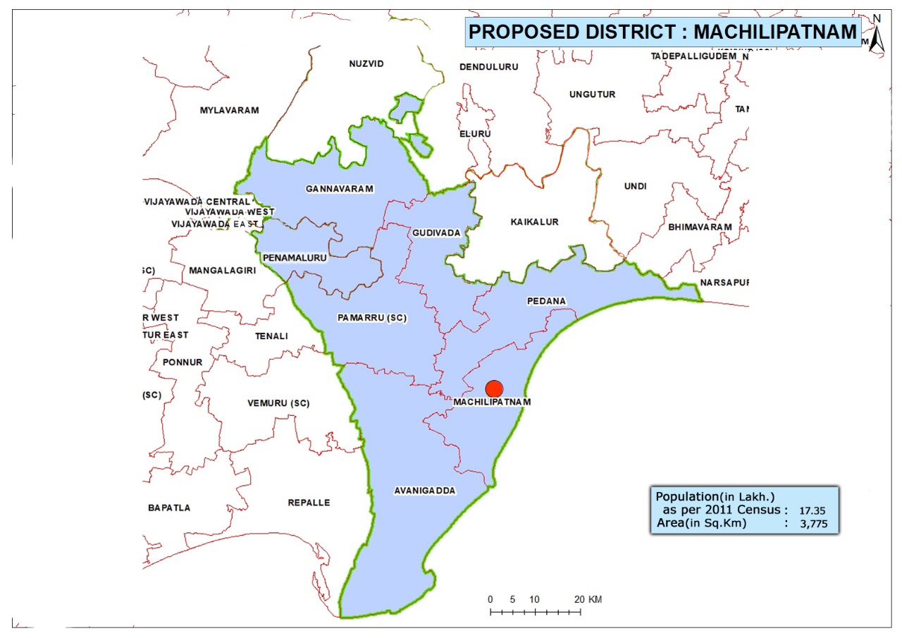 Machilipatnam District Map