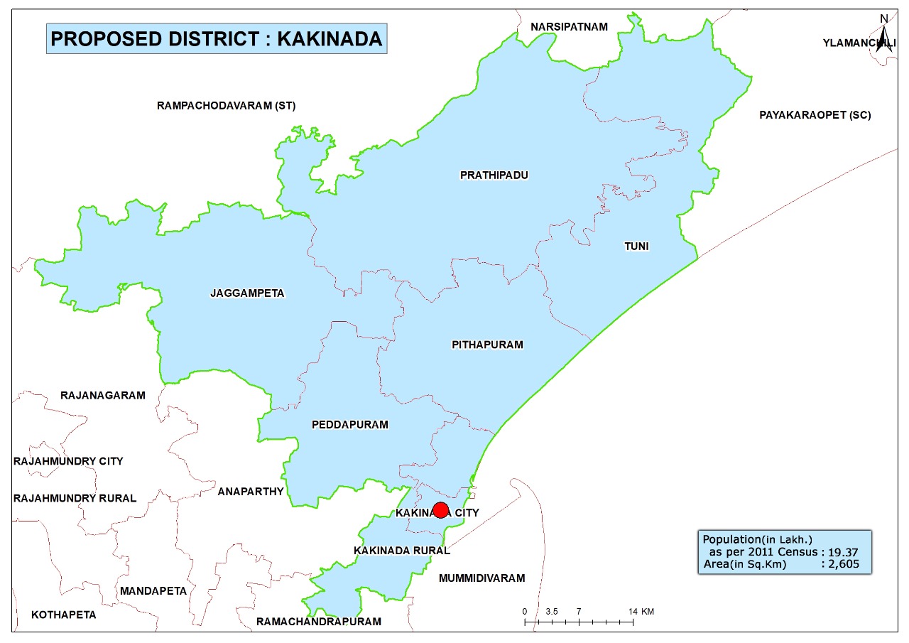 Kakinada District Map