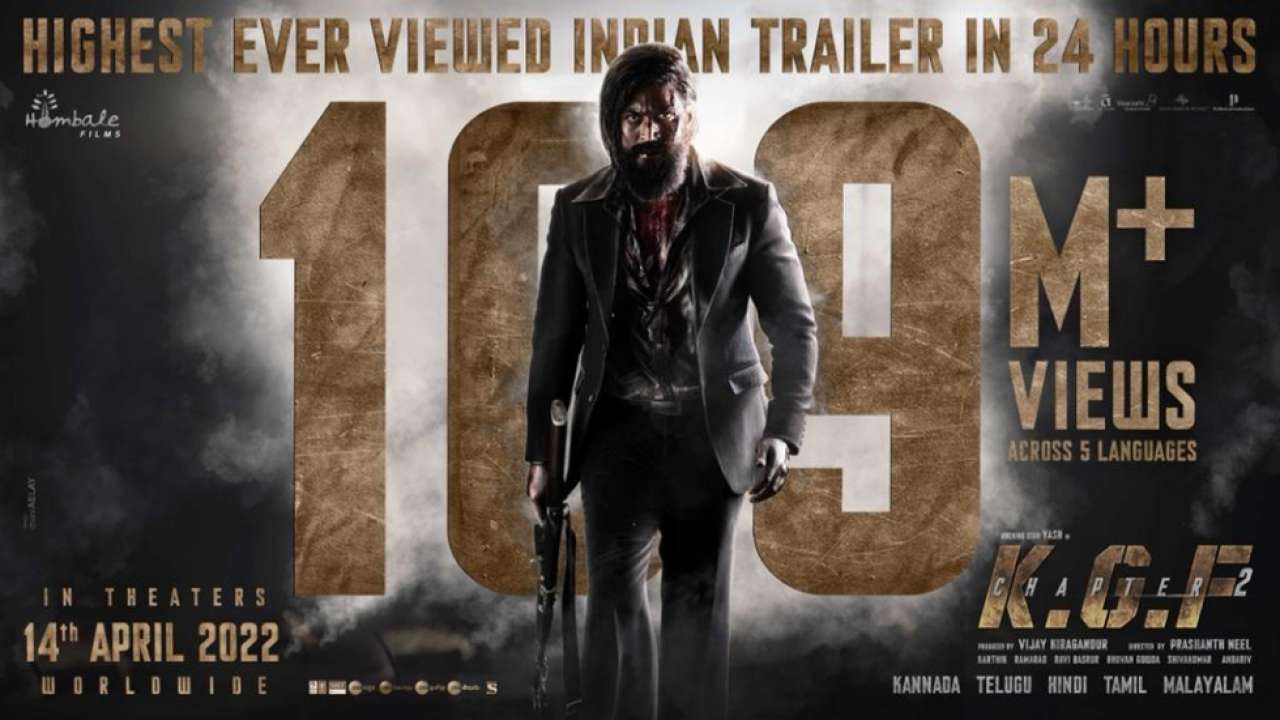KGF Chapter 2 Trailer Records: