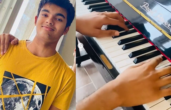 Akira Plays Piano for Mahesh Song