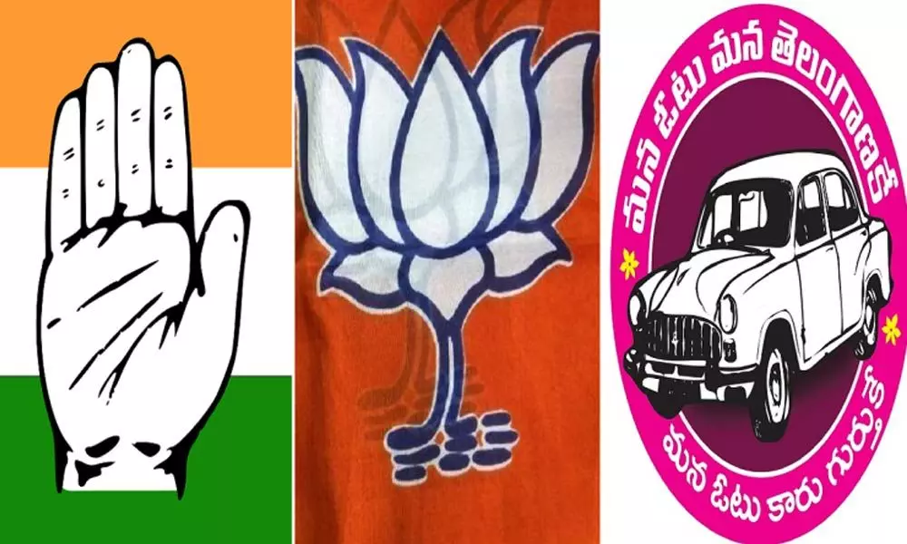 BJP- Congress and TRS