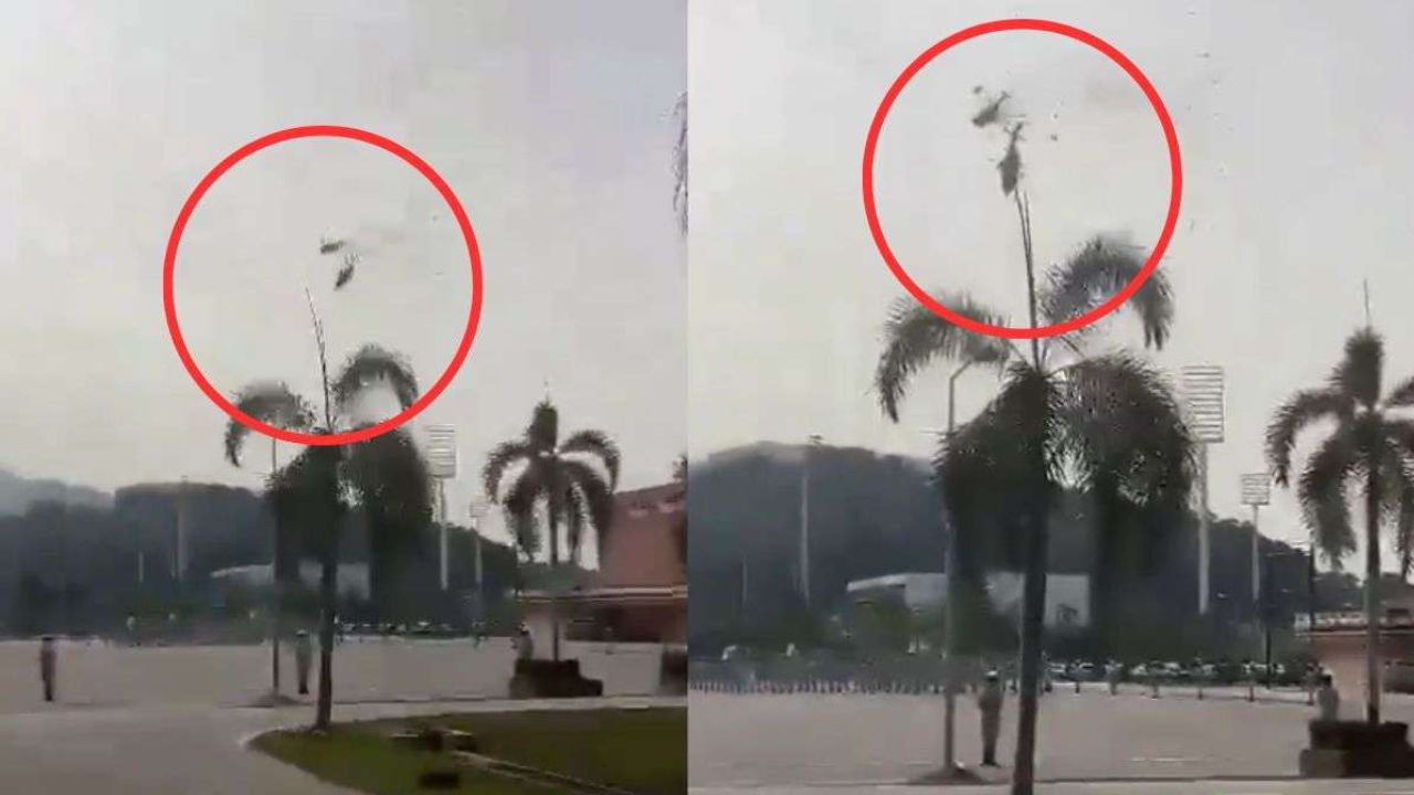 Two helicopters collided in the air in Malaysia