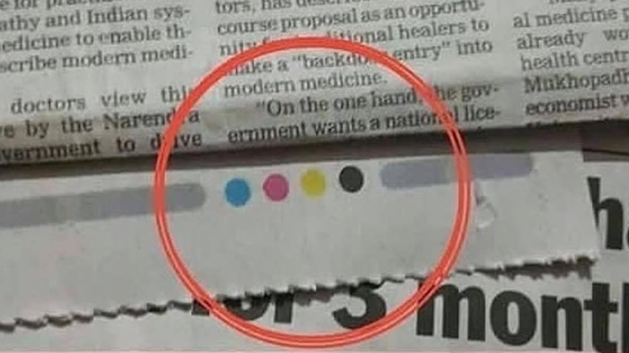 what do these dots under the newspaper mean