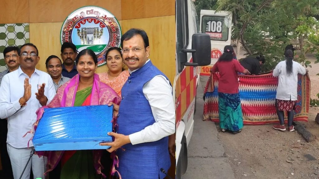 A child born in Karimnagar bus stand gets free ride in TGRTC bus for life